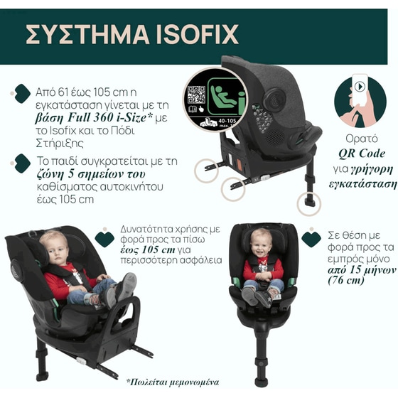 Chicco Βρεφικό/ Παιδικό Κάθισμα Αυτοκινήτου Bi-Seat i-Size Air χωρίς Βάση για Παιδί 61-150 cm Μαύρο image 2