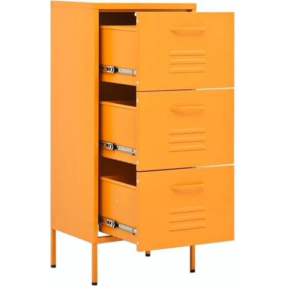 Συρταριέρα Γραφείου VidaXL από Ατσάλι 42.5x35x101.5 cm - Μουσταρδί image 5