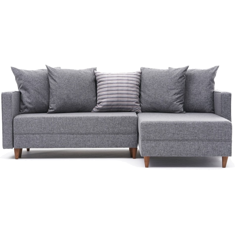 24MALL Γωνιακός Καναπές 24Mall Angolo 215x80 cm - Γκρι