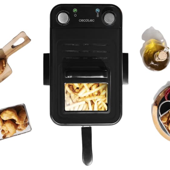 Φριτέζα Λαδιού  CECOTEC Cleanfry Infinity 3000 με Αποσπώμενο Κάδο 2400 W 3 L Μαύρο image 4