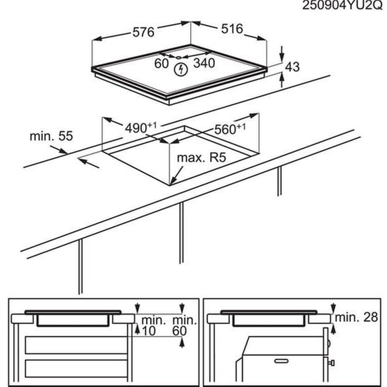 AEG TU5PB431SB & ORN64A02XB 72 Lt Εντοιχιζόμενο Σετ Φούρνος και Εστία image 12