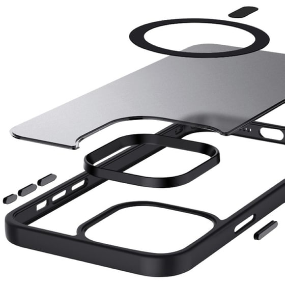 Θήκη Apple iPhone 15 Plus - Crong Hybrid Frost Mag Cover - Black image 1