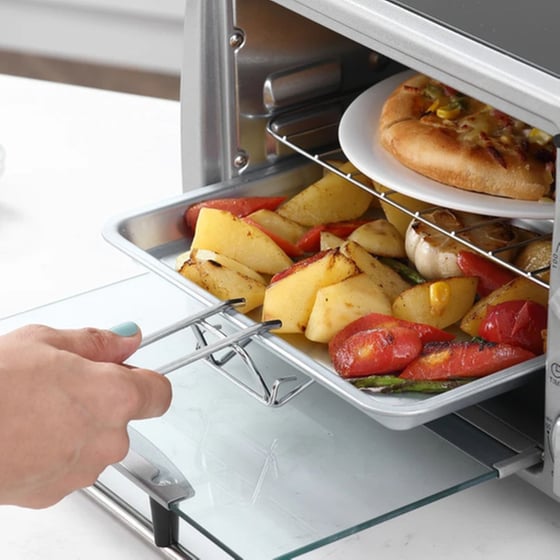 HOMCOM 800-084 10 Lt Ασημί Φουρνάκι image 1