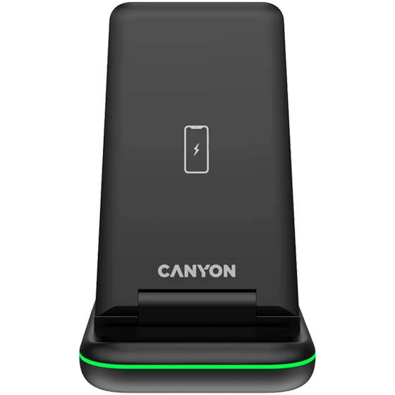 Ασύμαρτος Φορτιστής Canyon 3-in-1 Wireless Charging Station WS-304 Μαύρο image 0