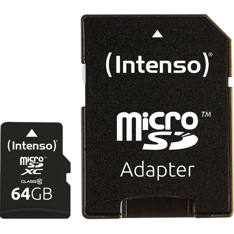 Intenso 3413490 microSDXC 64GB Class 10 High Speed με αντάπτορα INTENSO