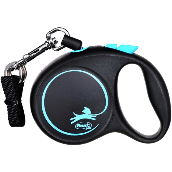 Πτυσσόμενο Λουράκι Flexi Black Design No M Για Σκύλο - Μαύρο image 0