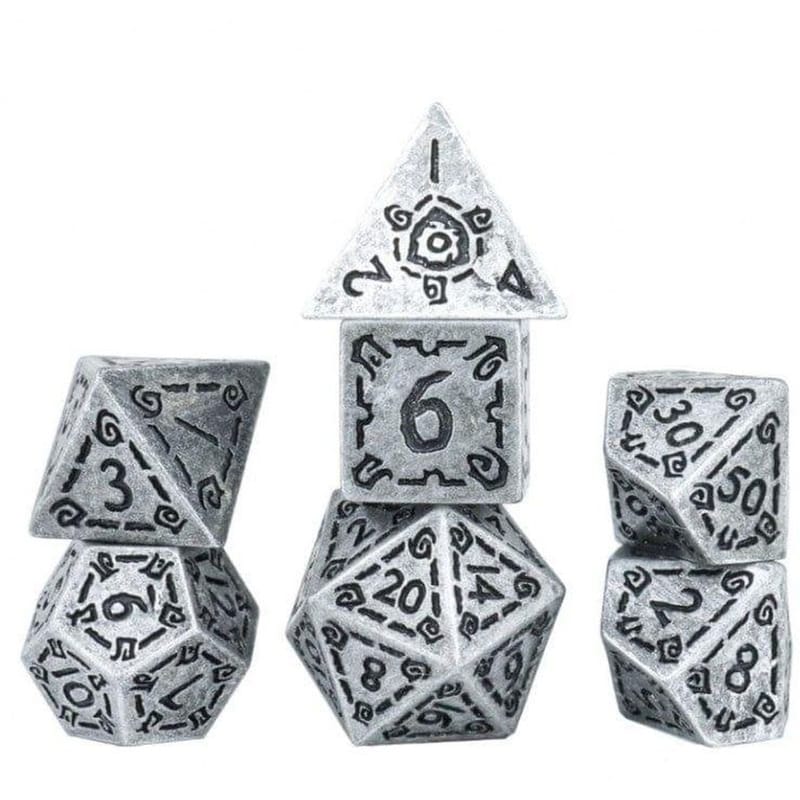 Σετ Ζάρια – Sirius Dice Set – Illusory Metal (Aσημί) Αξεσουάρ (SIRIUS DICE)