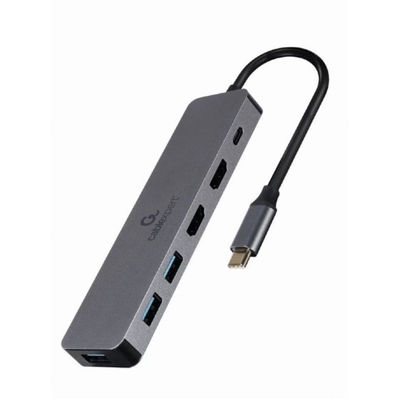 Cablexpert A-CM-COMBO3-03 USB Hub 3 σε 1 USB-C - Ασημί image 0