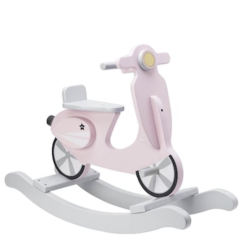 Kids Concept Ξύλινο Παιχνίδι Κουνιστό Σκούτερ Ροζ 74x24x53cm Κc1000159
