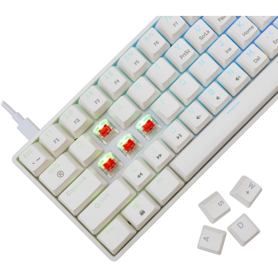 White Shark Shinobi -2 Ενσύρματο Gaming Πληκτρολόγιο με Red διακόπτες - White (US) Shinobi -2 image 2