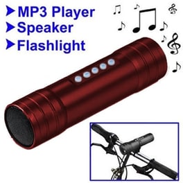 Mp3(msd 4gb)speaker Φακοσ-alarm Hf-βαση Ποδηλατου Vt-led7 Red