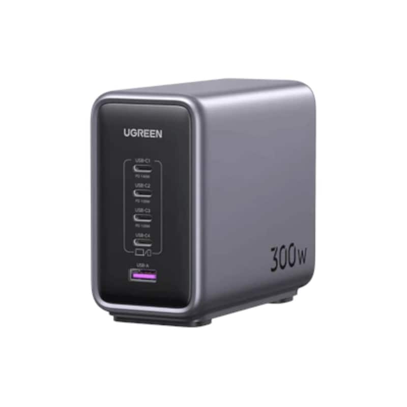 Φορτιστής Laptop - Ugreen Nexode 5-Ports 300W 1xUSB3 4xC + Cbl - Γκρι