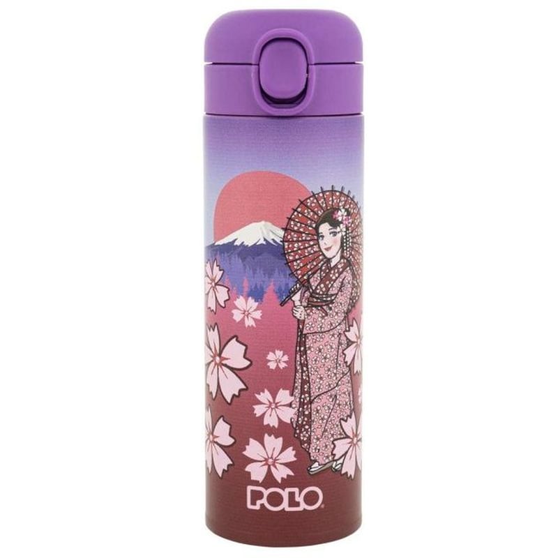 Παγούρι Θερμός Polo Ανοξείδωτο Junior Γκέισα 500ml