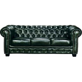Τριθέσιος Καναπές Woodwell Antique 201x92cm - Πράσινος