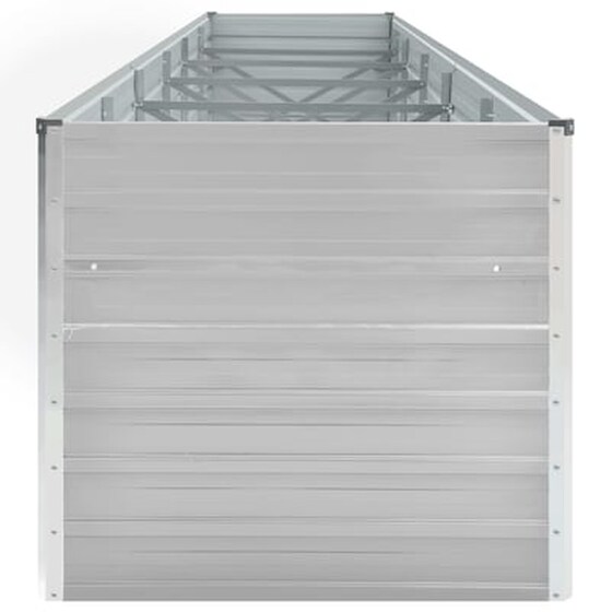 Vidaxl Ζαρντινιέρα Υπερυψωμένη Γκρι 480x80x45 Εκ. Γαλβαν. Χάλυβας image 4