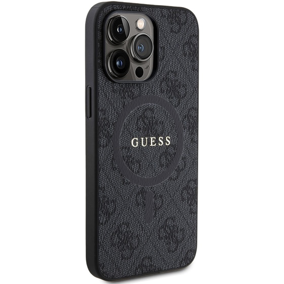 Guess “4g Logo Collection” Magsafe Ring Stand Hard Case Θήκη Προστασίας Από Δερματίνη – Iphone 15 Pro Max (μαύρο – Guhmp15xg4gfrk) image 6