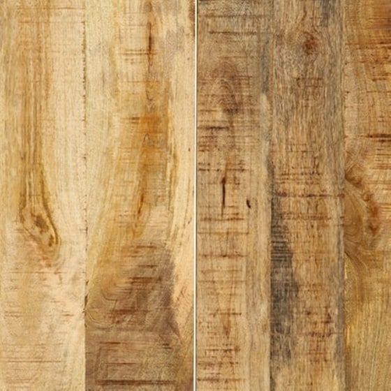 Τραπεζαρία Vidaxl από Μασίφ Ξύλο Μάνγκο 160x80x75 cm - Μαύρο/Φυσικό Χρώμα image 2