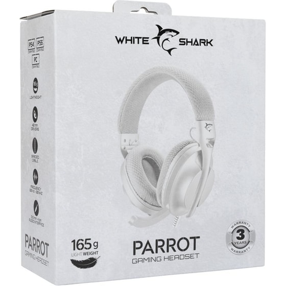 White Shark Parrot Gaming Ενσύρματα Ακουστικά 3.5mm - Λευκά image 9