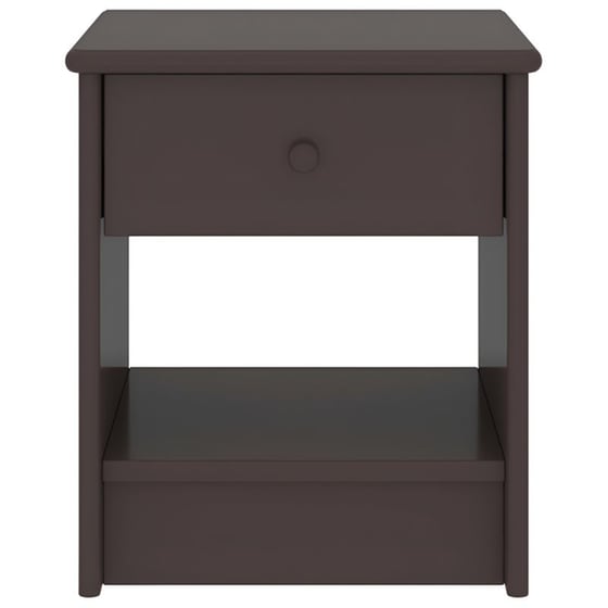 Κομοδίνο Vidaxl Από Μασίφ Ξύλο Πεύκου 35x30x40 cm - Καφέ Σκούρο image 1