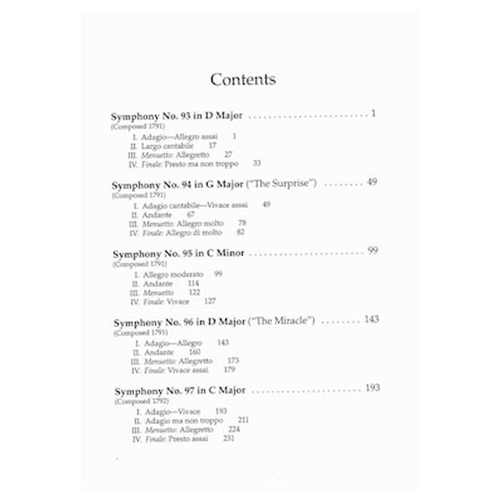 Βιβλίο Για Σύνολα Dover Publications Haydn - London Symphonies Nr.93-98 [full Score] image 2