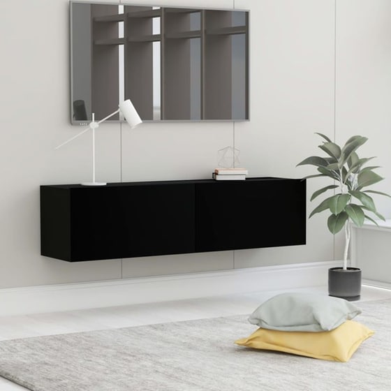Έπιπλο Τηλεόρασης VidaXL από Μοριοσανίδα 120x30x30cm - Μαύρο image 7