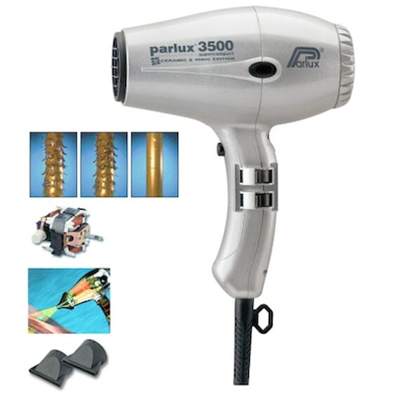 Σεσουάρ Μαλλιών PARLUX 3500 Supercompact Ionic & Ceramic 2000 W Ασημί image 2