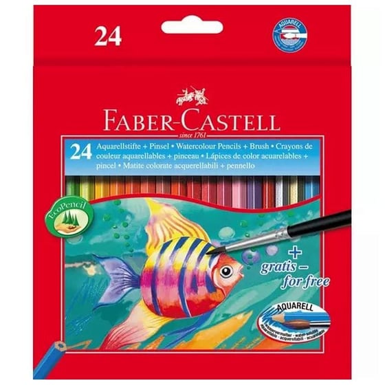 Ξυλομπογιά Faber Castell 114425 Ακουαρέλα (24 Τεμάχια) image 0