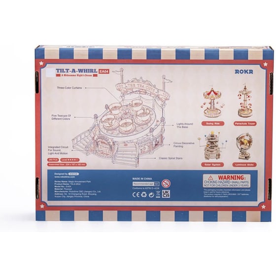 Rokr Tilt-a-whirl Diy Music Box 3d Ξύλινο Παζλ Ea04 image 1