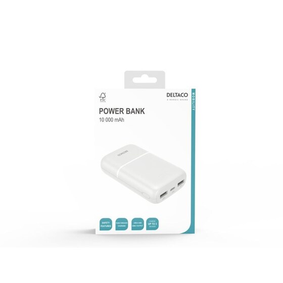 Powerbank Deltaco PB-C1005 10.000 mAh -  Λευκό image 4