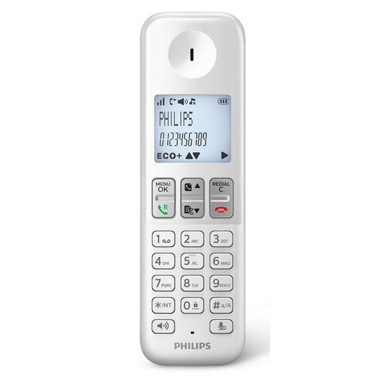 Ασύρματο Τηλέφωνο Philips D2501W-34 - Λευκό image 1