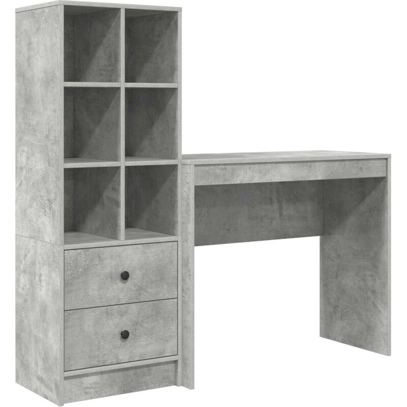 Γραφείο VidaXL 135,5x40x127 cm - Γκρι Σκυροδέματος (2 τεμ.)