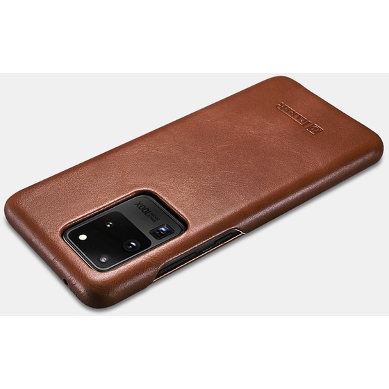 Θήκη Samsung Galaxy S20 Ultra - Icarer Curved Edge Vintage Series - Brown image 1