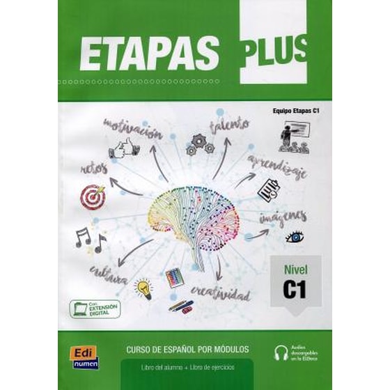 Etapas Plus C1: Student and Exercises Book with free coded access to the ELETeca : Curso de Espanol por Modulos image 0