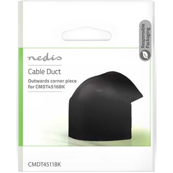 Διαχειριστής Καλωδίων Nedis Duct Over corner CMDT4511BK - Μαύρο image 4