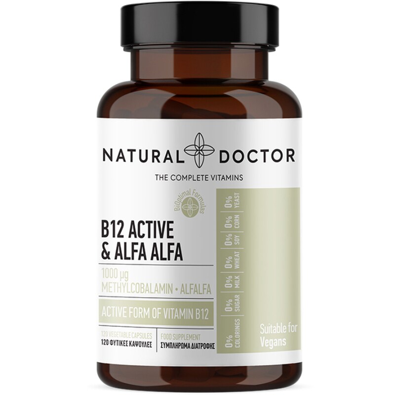 Natural Doctor B12 Active και Alfa Alfa - 120 κάψουλες