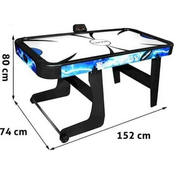 Επιδαπέδιο Τραπέζι Aria Trade Air Hockey Πτυσσόμενο Ξύλινο Μπλε - 152x74x80 cm image 2