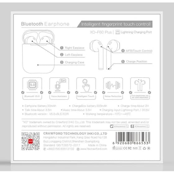 Ακουστικά Bluetooth Xo F60 Plus Xo - Λευκό image 3