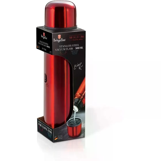 Μπουκάλι Θερμός Berlinger Haus Ανοξείδωτο Κόκκινο 500ml image 1