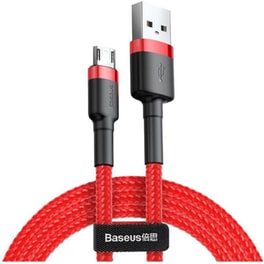 Καλώδιο Baseus Cafule Braided USB 2.0 σε Micro USB 2m - Κόκκινο (CAMKLF-C09)