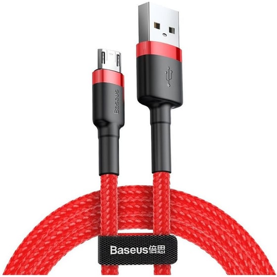 Καλώδιο Baseus Cafule Braided USB 2.0 σε Micro USB 2m - Κόκκινο (CAMKLF-C09) image 0