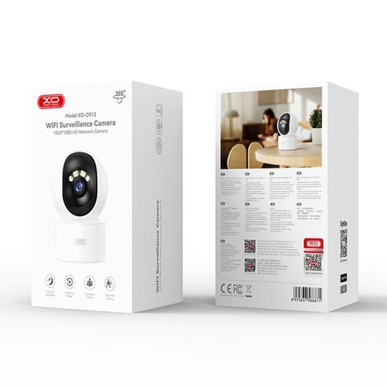 Ασύρματη IP Camera XO CR13 2MP με WiFi - Λευκό image 1