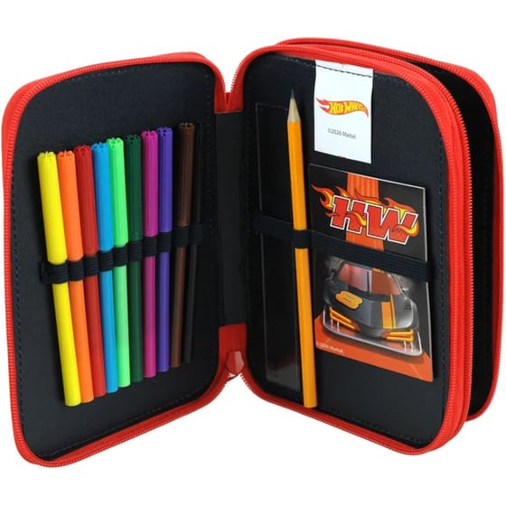Κασετίνα Διπλή Γεμάτη GIM Hot Wheels - Race To Win image 2
