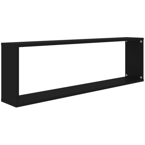 Ράφια Τοίχου VidaXL από Μοριοσανίδα 100x15x30cm 4 Τμχ - Μαύρο image 2