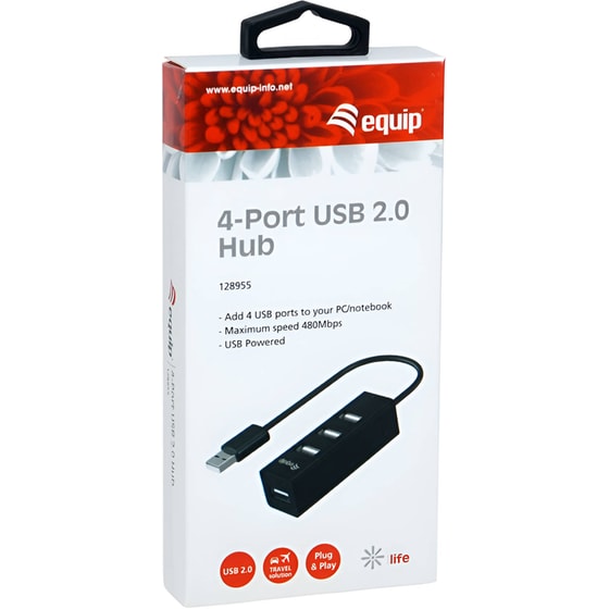 Equip 128955 USB Hub 4-Port USB 2.0 συμβατό με USB-A image 2