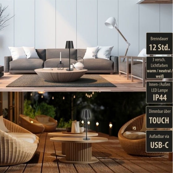 Μεταλλικό Πορτατίφ LED Addliving με Μαύρο Καπέλο και Βάση 3233 image 2
