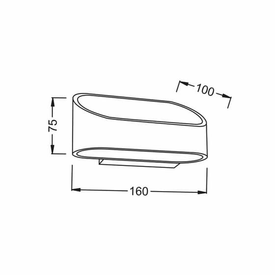 Απλίκα Τοίχου Led Aca Nephele L35039 Μεταλλική 16x10x7.5 cm - Λευκή image 1