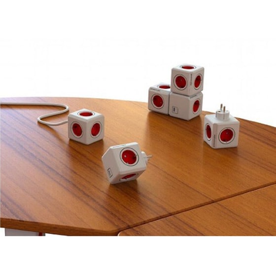 Ταφ Allocacoc Powercube Original 5 Θέσεων - Λευκό/Μπλε image 1