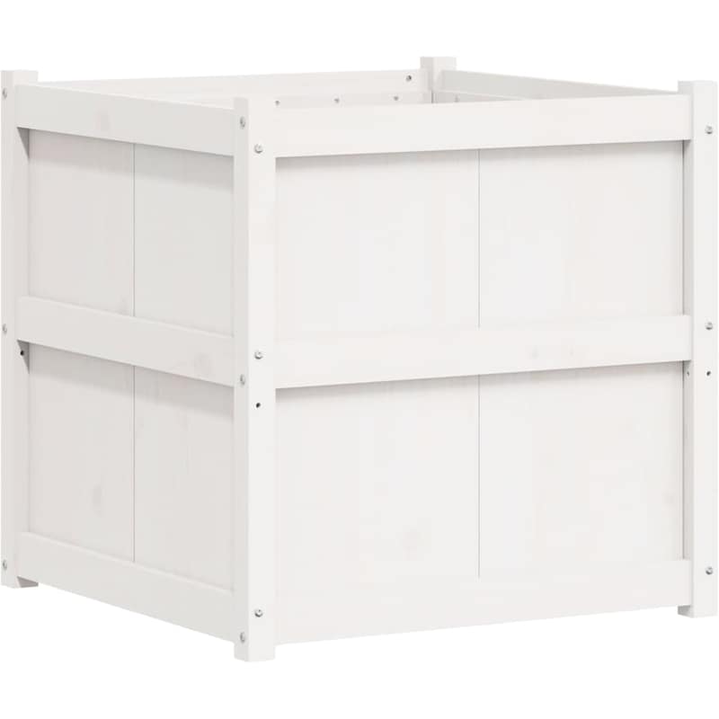 VIDAXL Ζαρντινιέρα VidaXL από Μασίφ Ξύλο Πεύκου 70x70cm - Λευκό