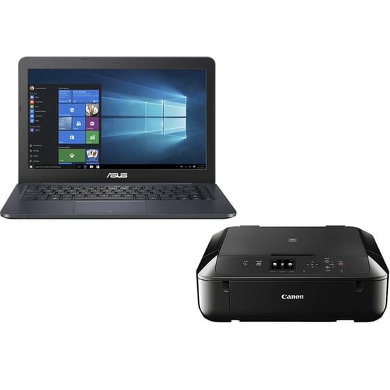 Laptop Asus 14" (E2-6110/4GB/64GB/Radeon R2) E402WA-GA007T & Πολυμηχάνημα Canon Pixma MG5750 image 0