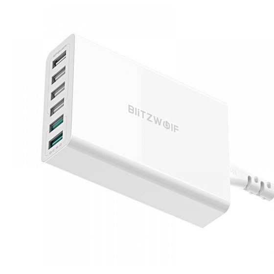 Φορτιστής Πρίζας BlitzWolf USB-A 60W  - Λευκό image 2